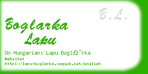 boglarka lapu business card